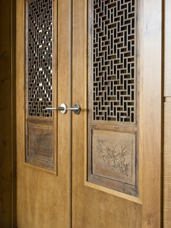 Chinese Screens Built Into French Doors